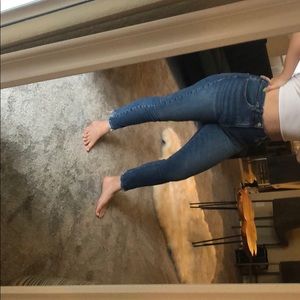 Cropped ankle straight jeans